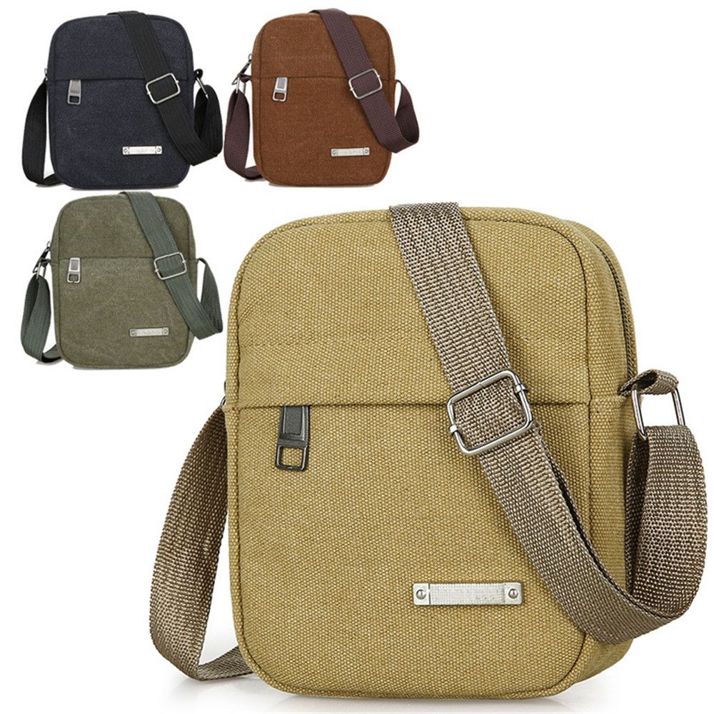 Tablet Shoulder Bag - 남성용 캐주얼 캔버스 숄더 메신저 백,