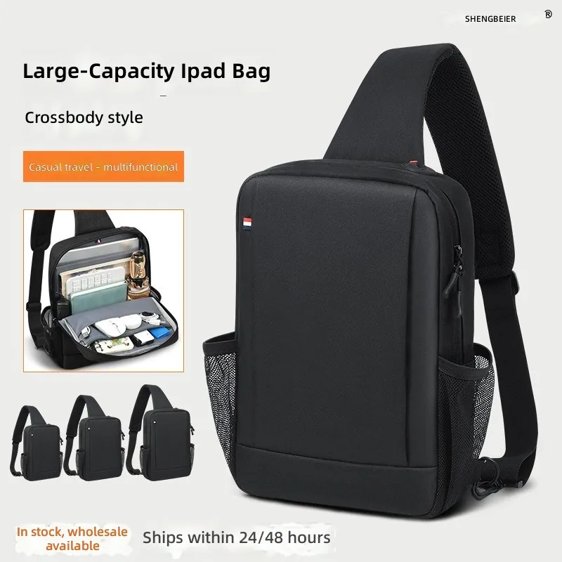 Tablet Shoulder Bag - 크로스바디 스트랩이 있는 남성용 대용량 아이패드