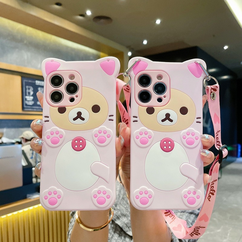 Tablet S9 Fe Accessories - 3D 귀여운 리락쿠마 곰돌이 삼성 갤럭시