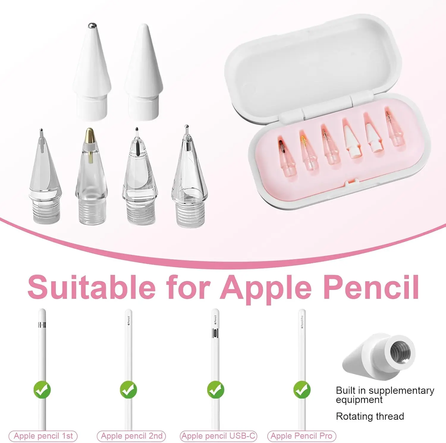 애플 펜슬 1세대 2세대용 DIXSG 교체용 펜슬 팁  - Tablet Stylus Accessories 리뷰 및 가격