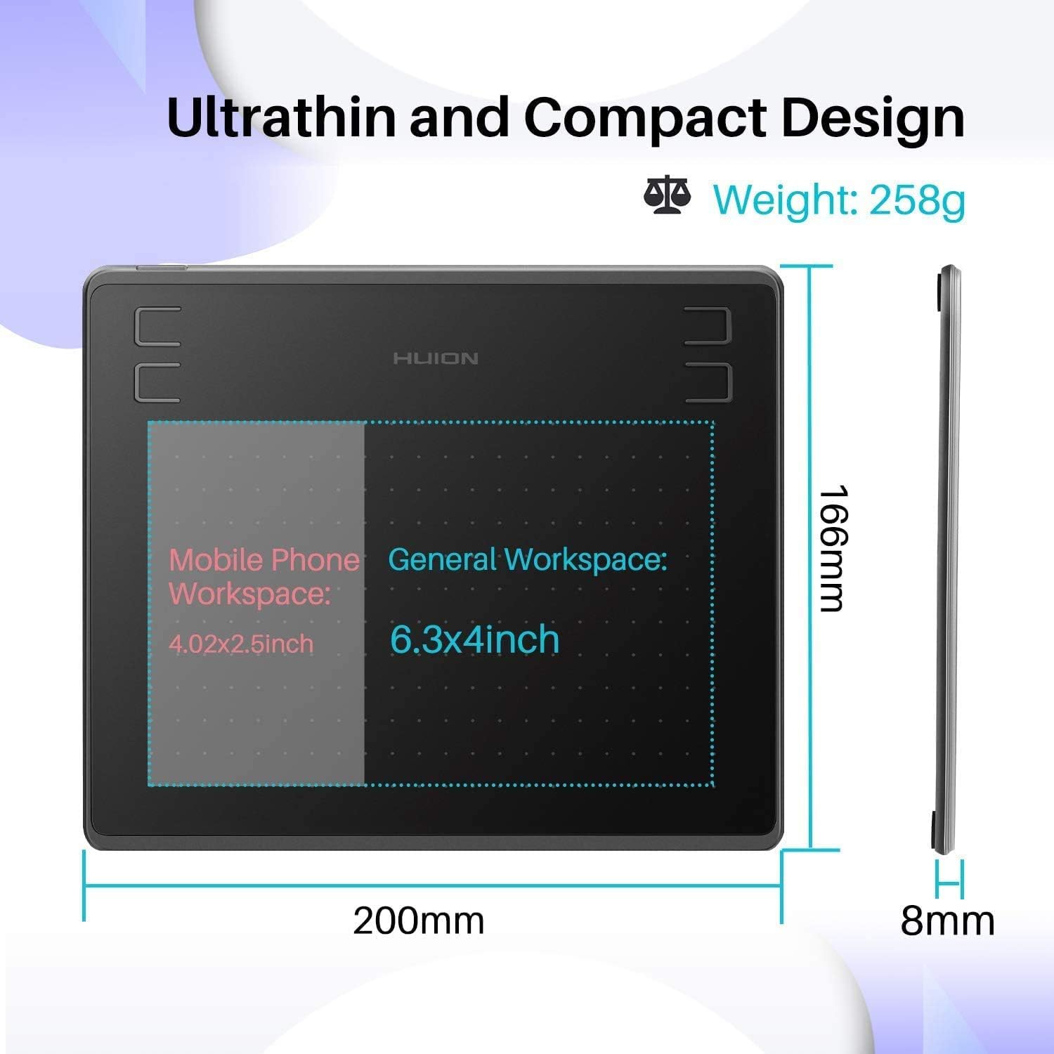 HUION HS64 그래픽 태블릿 6인치 드로잉 태블릿 - Huion Tablet Accessories 리뷰 및 가격