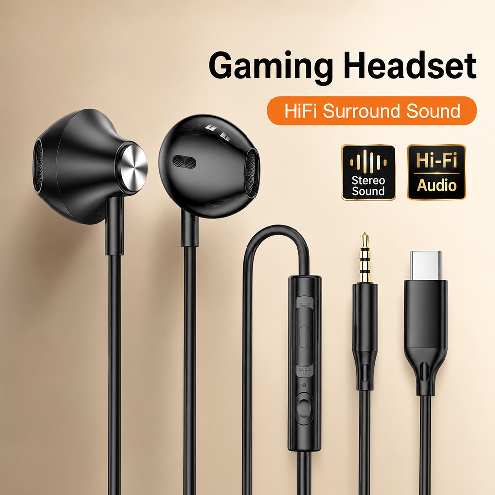 HiFi 서라운드 헤드폰 iPhone 용 베이스 스테레 - Tablet Accessories For Gaming 리뷰 및 가격