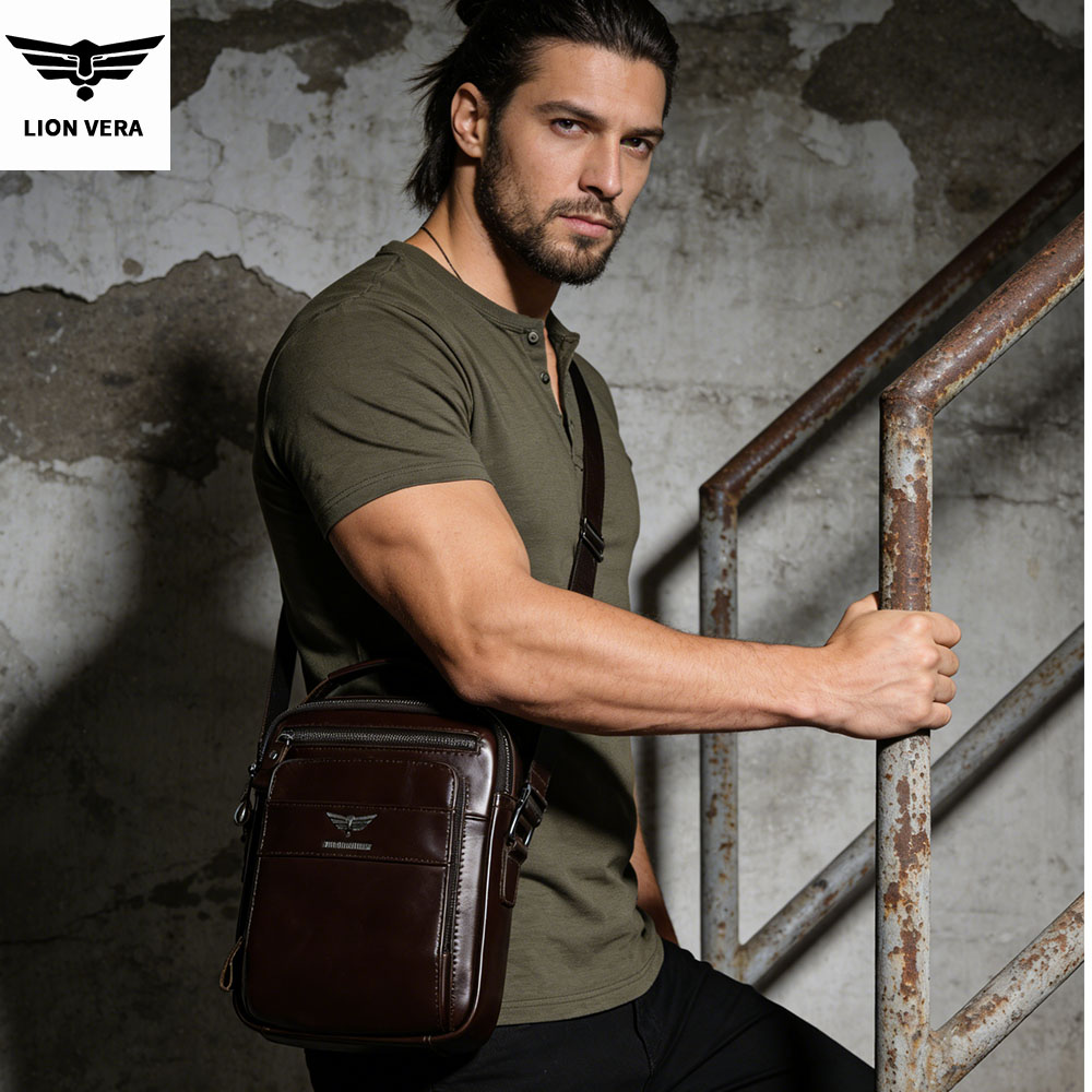 LION VERA 남성용 정품 가죽 숄더백 6.7인치  - Tablet Shoulder Bag 리뷰 및 가격