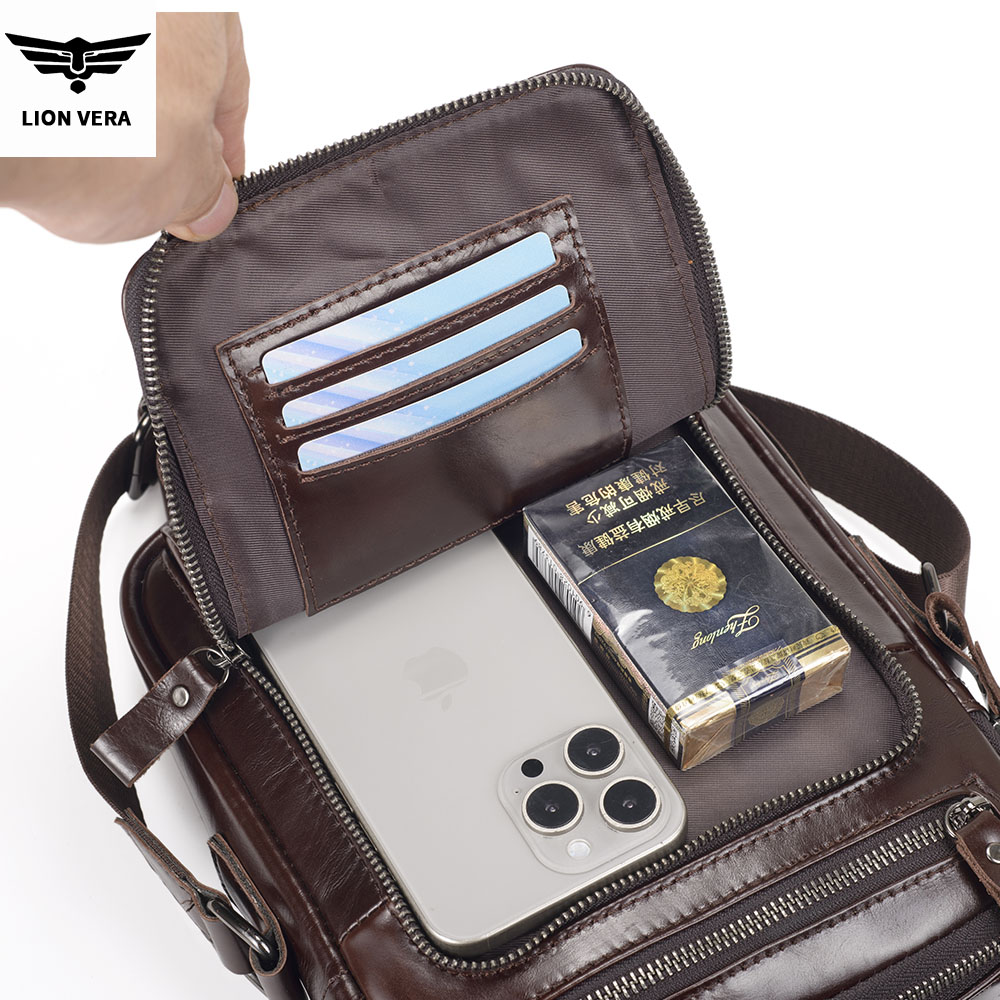 LION VERA 남성용 정품 가죽 숄더백 6.7인치  - Tablet Shoulder Bag 리뷰 및 가격